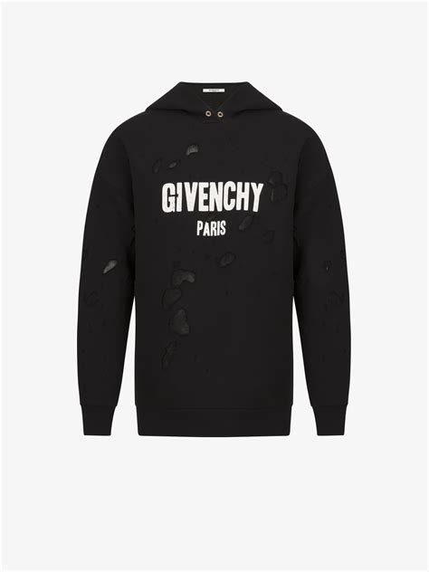 givenchy paris jumper|Givenchy destroyed hoodie.